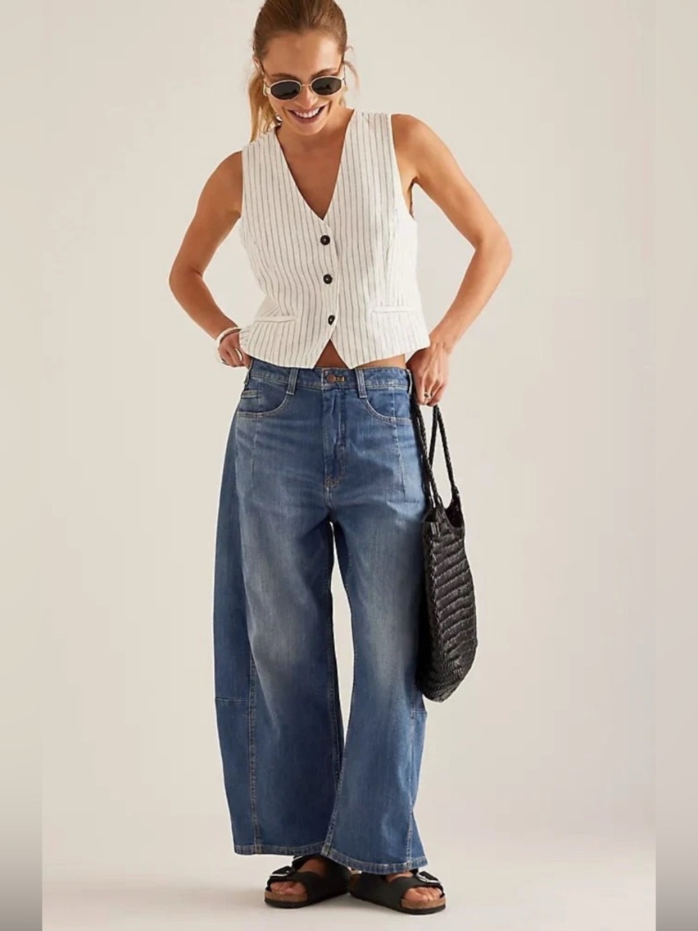 Pilcro Kenna Barrel Leg Blue Women’s Jeans